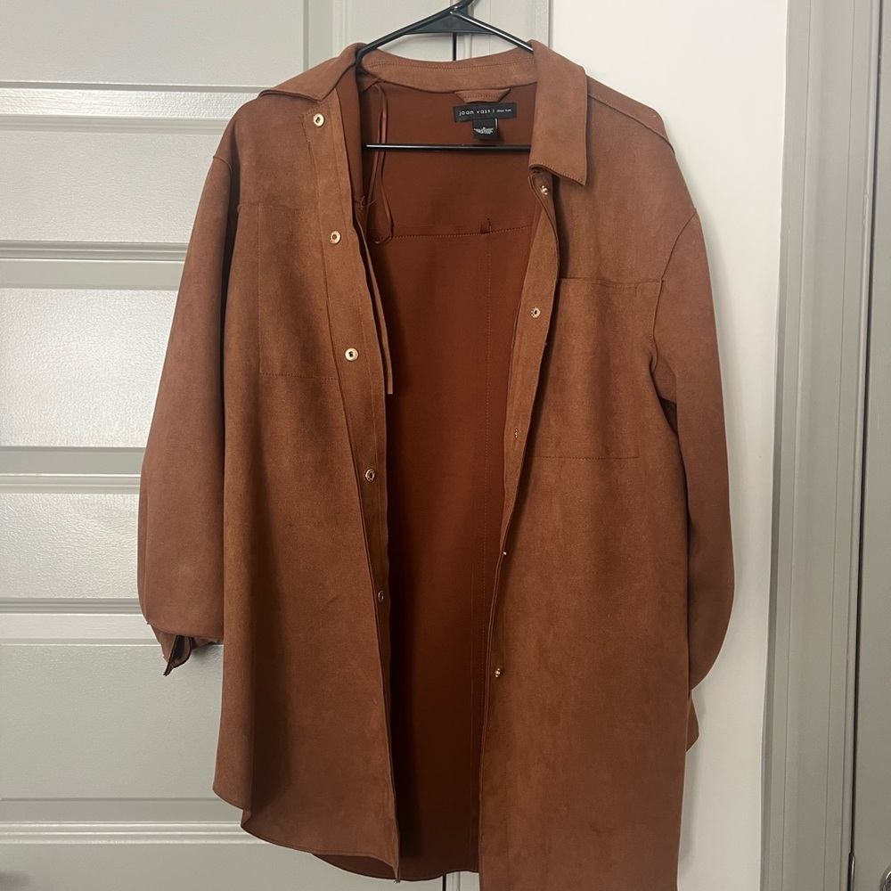Joan Vass Rich Brown Shirt Jacket